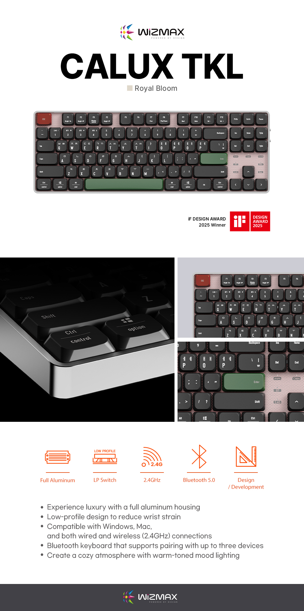 CALUX TKL Royal Bloom Detail