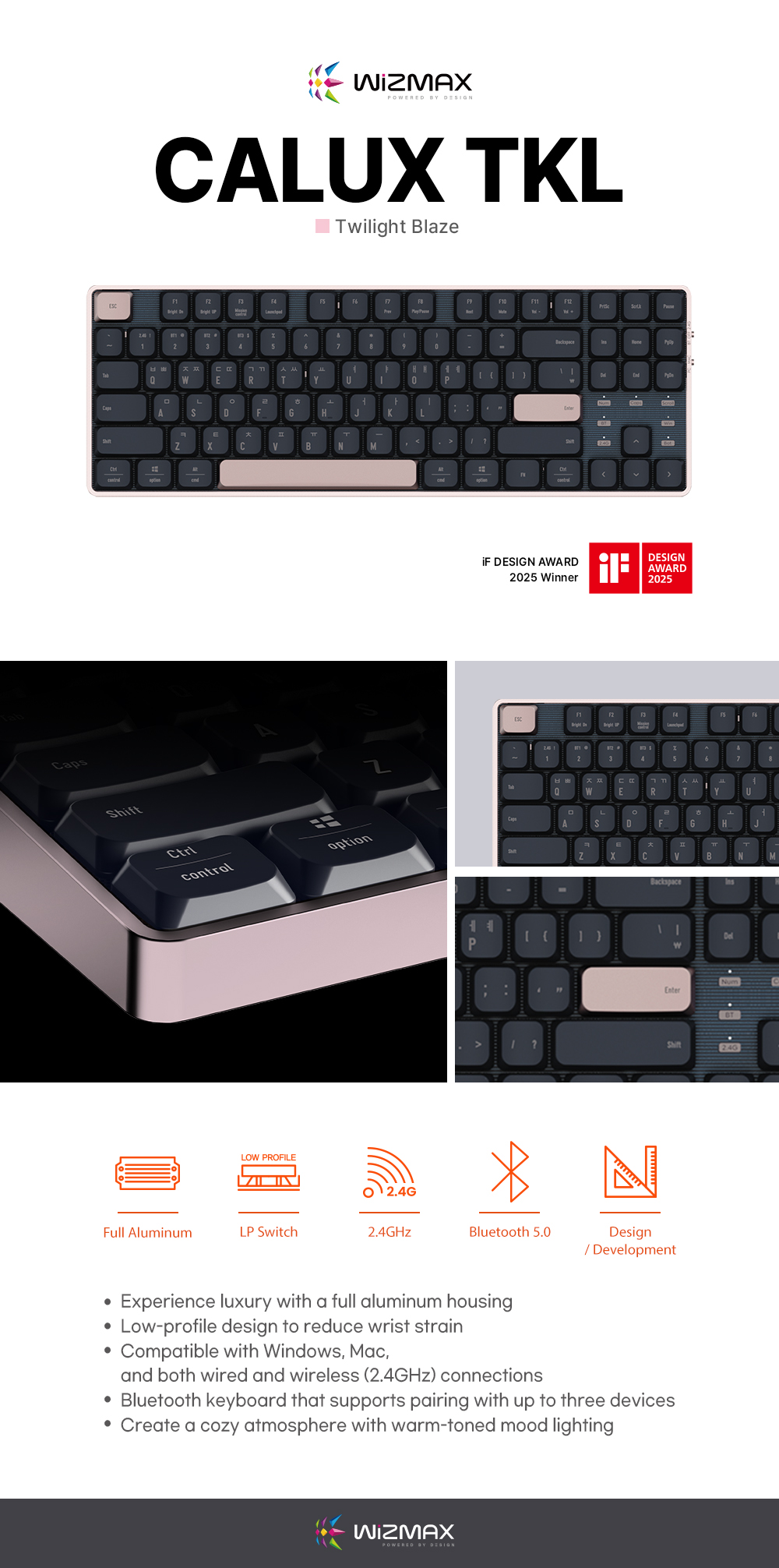 CALUX TKL Twilight Blaze Detail